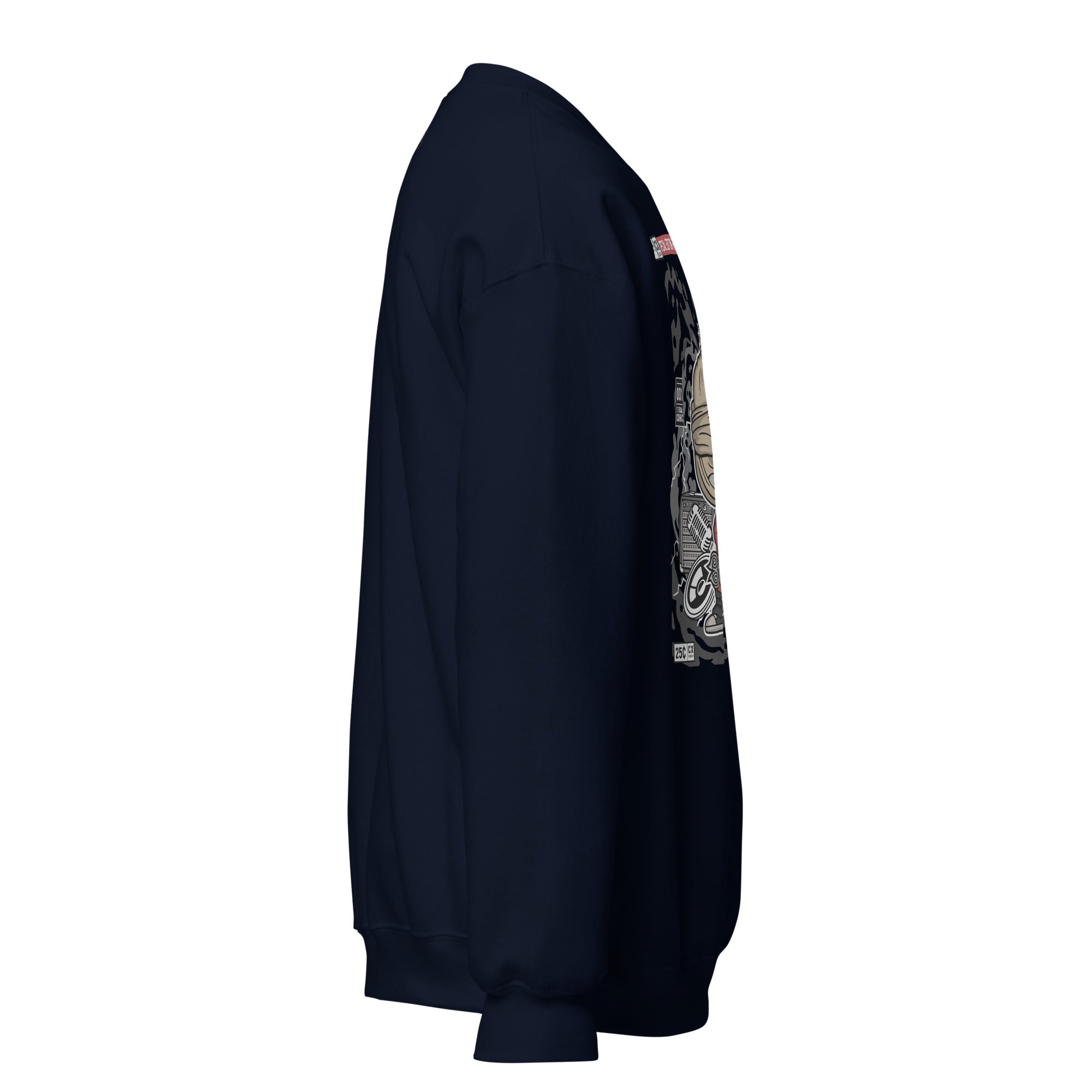 Sweatshirt with flame guitar design