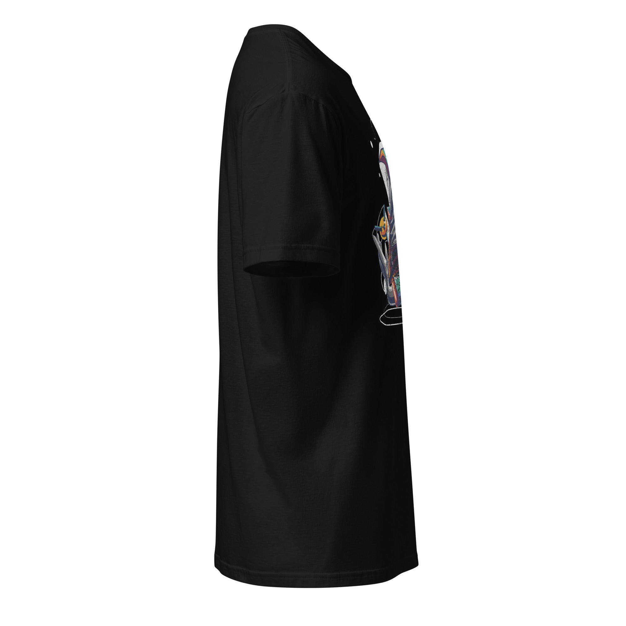 Oni artwork on urban fashion shirt