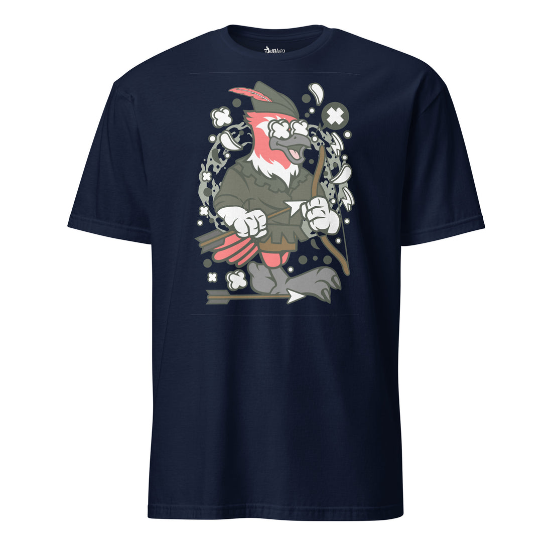 Brave Brodi Bird design on white unisex t-shirt