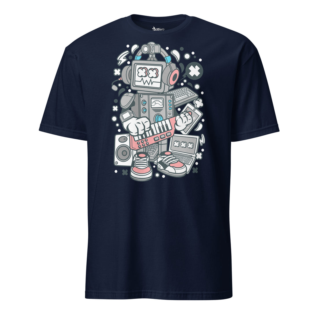 DJ ROBO robot graphic on unisex t-shirt