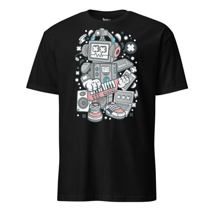 Music festival shirt with DJ ROBO print