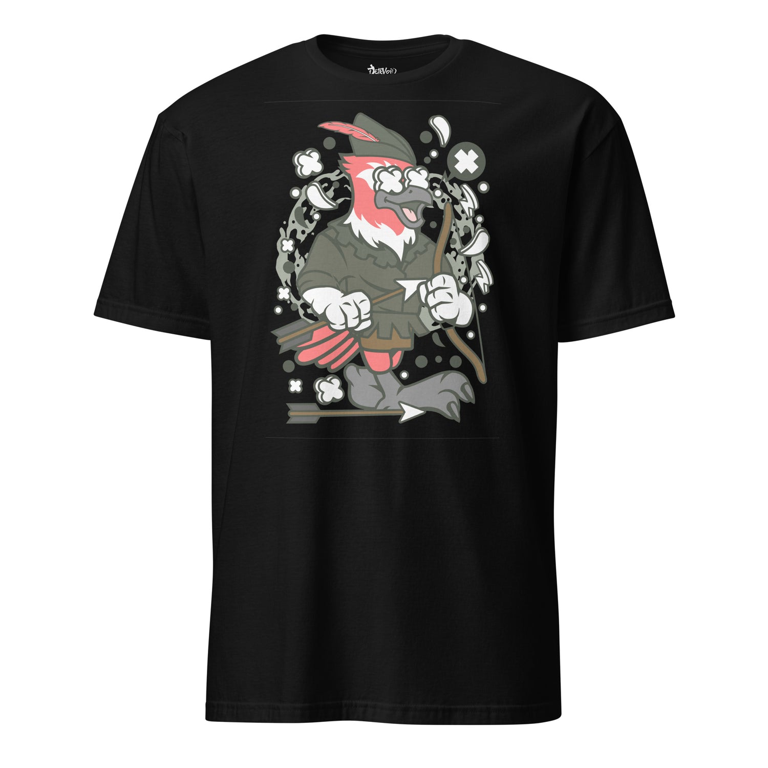 Unisex cotton shirt with bold bird illustration