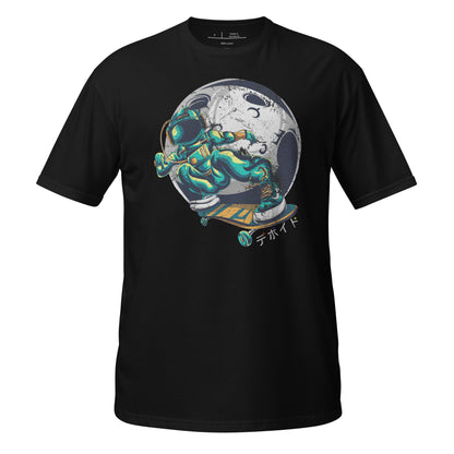 Moon Boarding Space Hippie Cotton Unisex T-Shirt