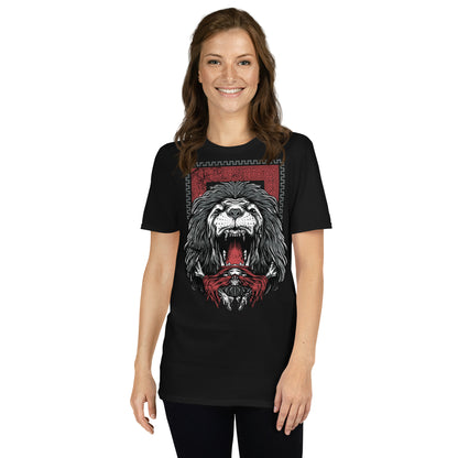 Red Leo Cotton Unisex T-Shirt