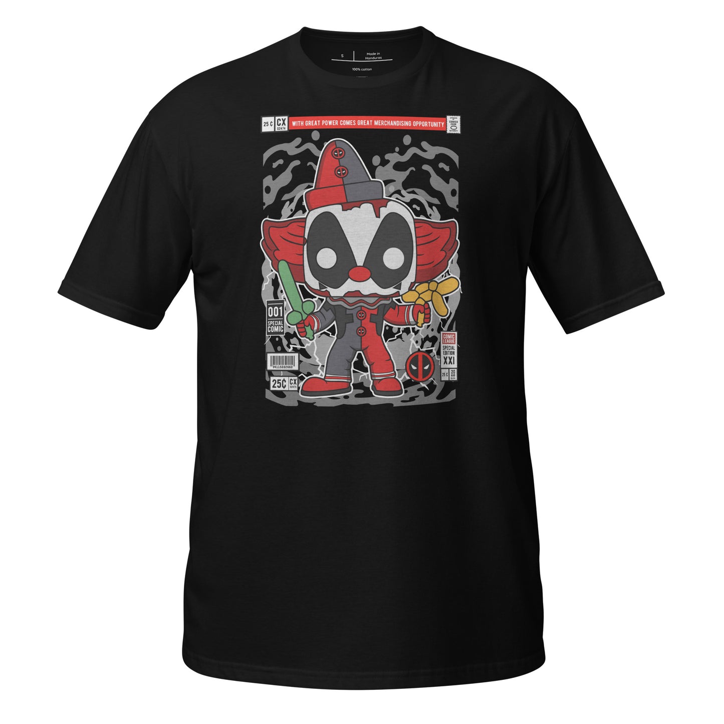 Deadpool Clown- Cotton Unisex T-Shirt