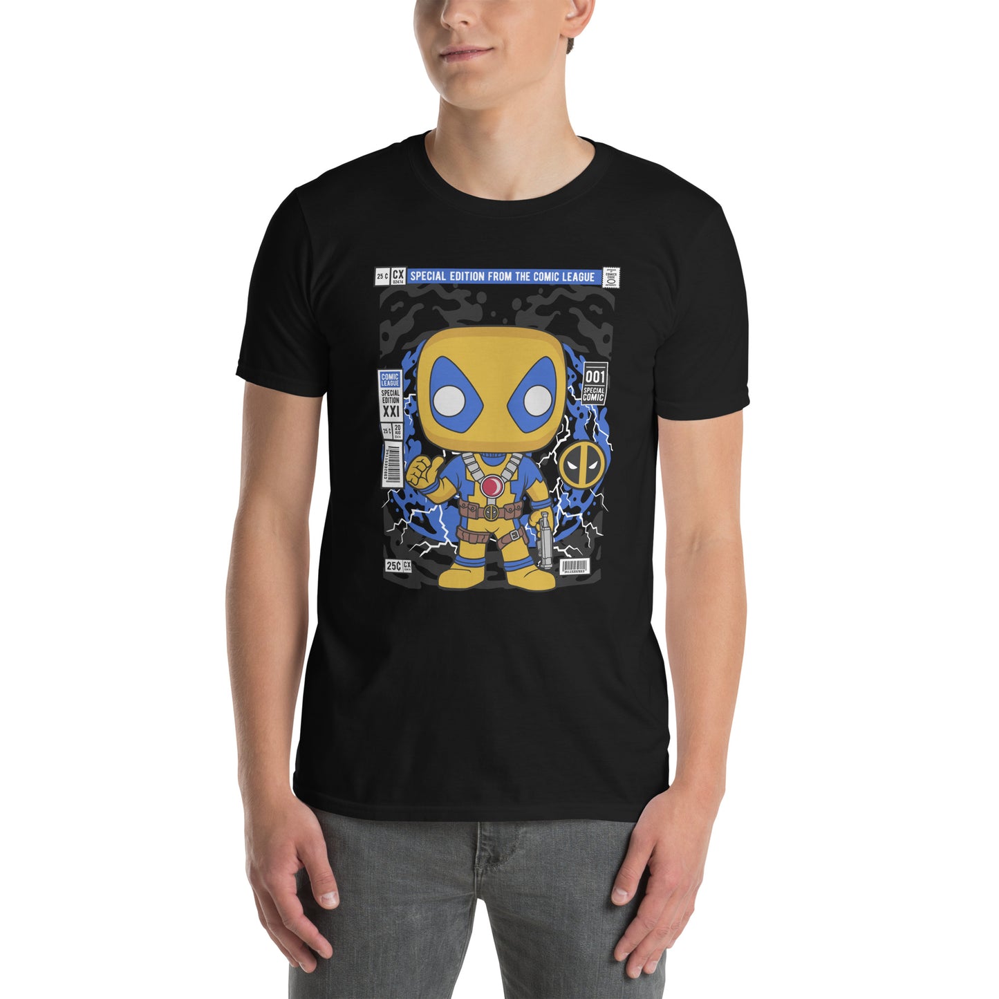 Deadpool Yellow Cotton Unisex T-Shirt