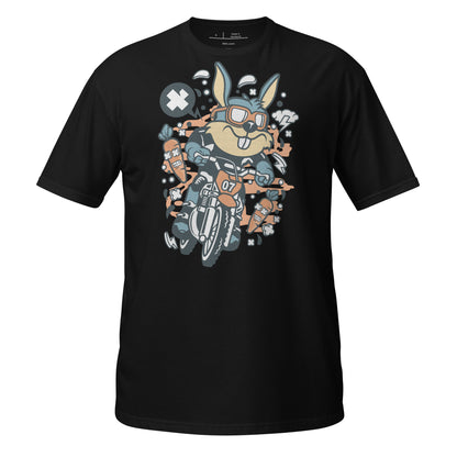 Riding Rambo Rabbit Cotton Unisex T-Shirt