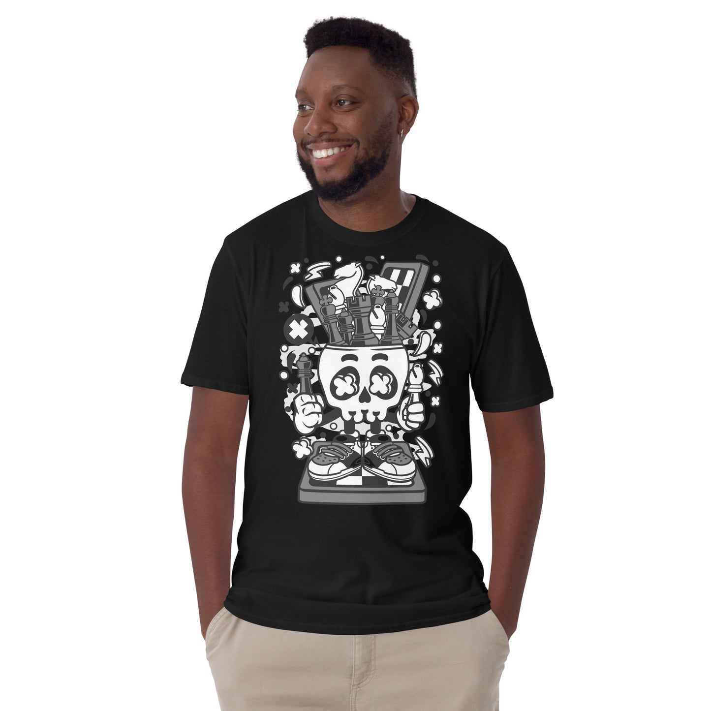 Skull & Chess Cotton Unisex T-Shirt