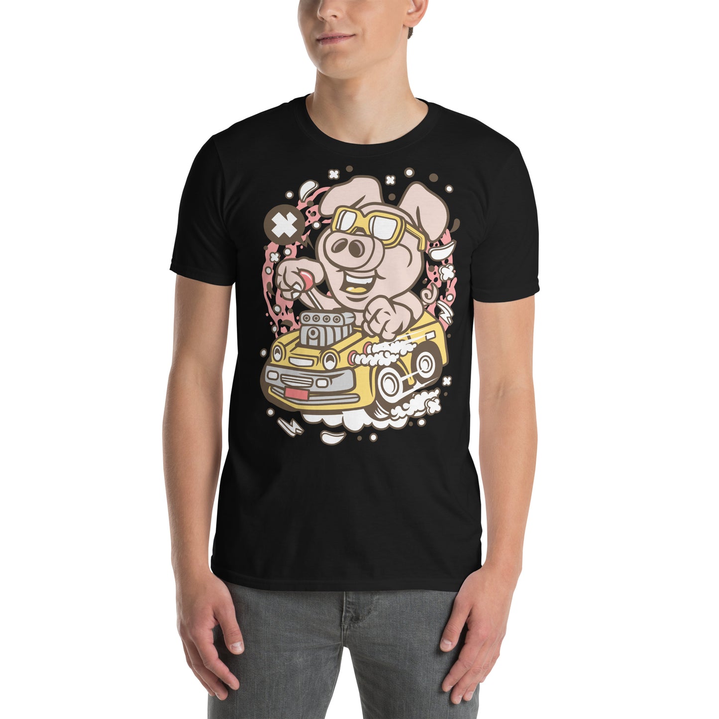 HotRod Oinker Cotton Unisex T-Shirt