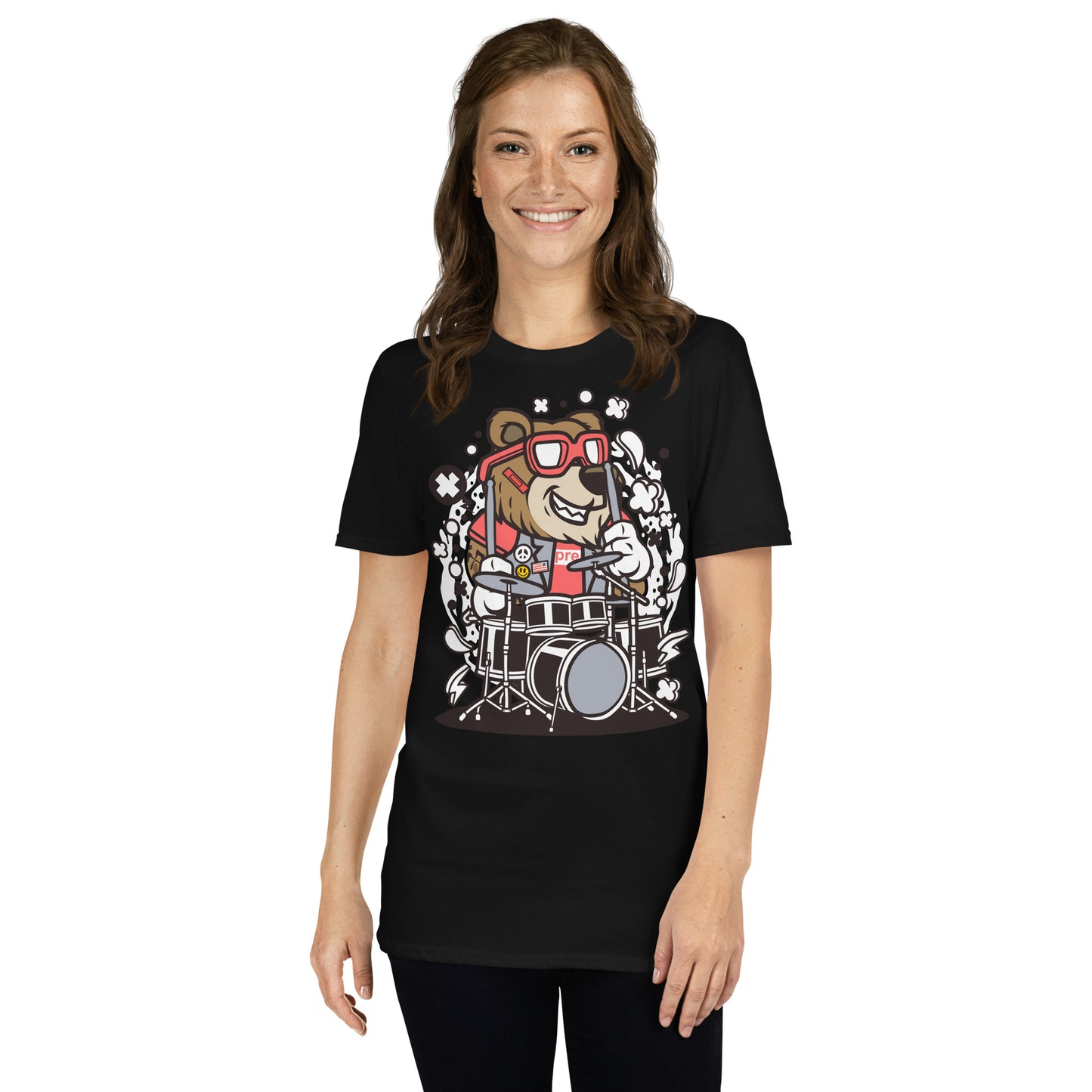 Grizzle-e Drummer Cotton Unisex T-Shirt