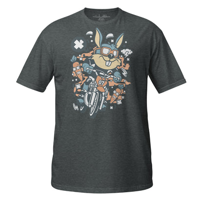 Riding Rambo Rabbit Cotton Unisex T-Shirt