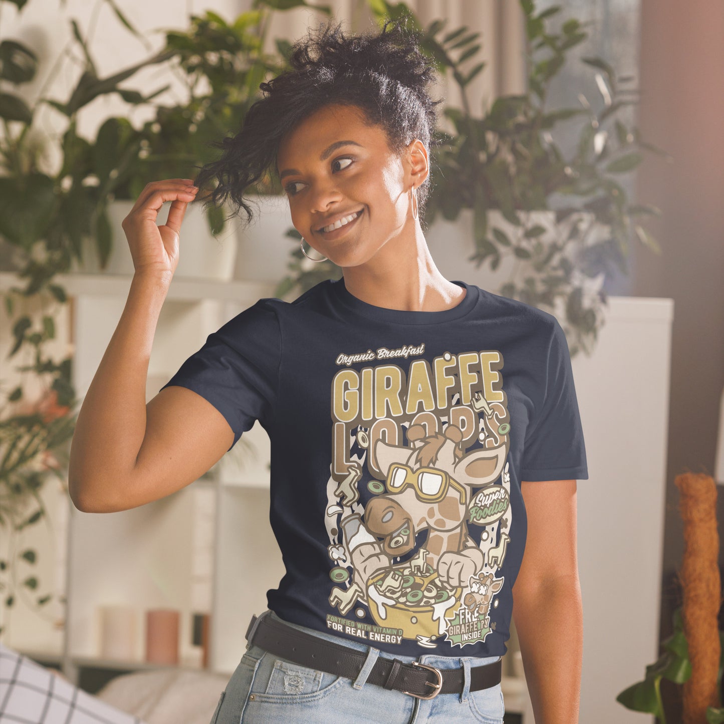 Cereal Killer - Girrafe Loops Cotton Unisex T-Shirt