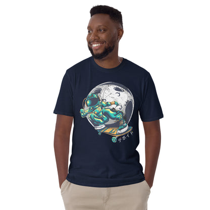 Moon Boarding Space Hippie Cotton Unisex T-Shirt