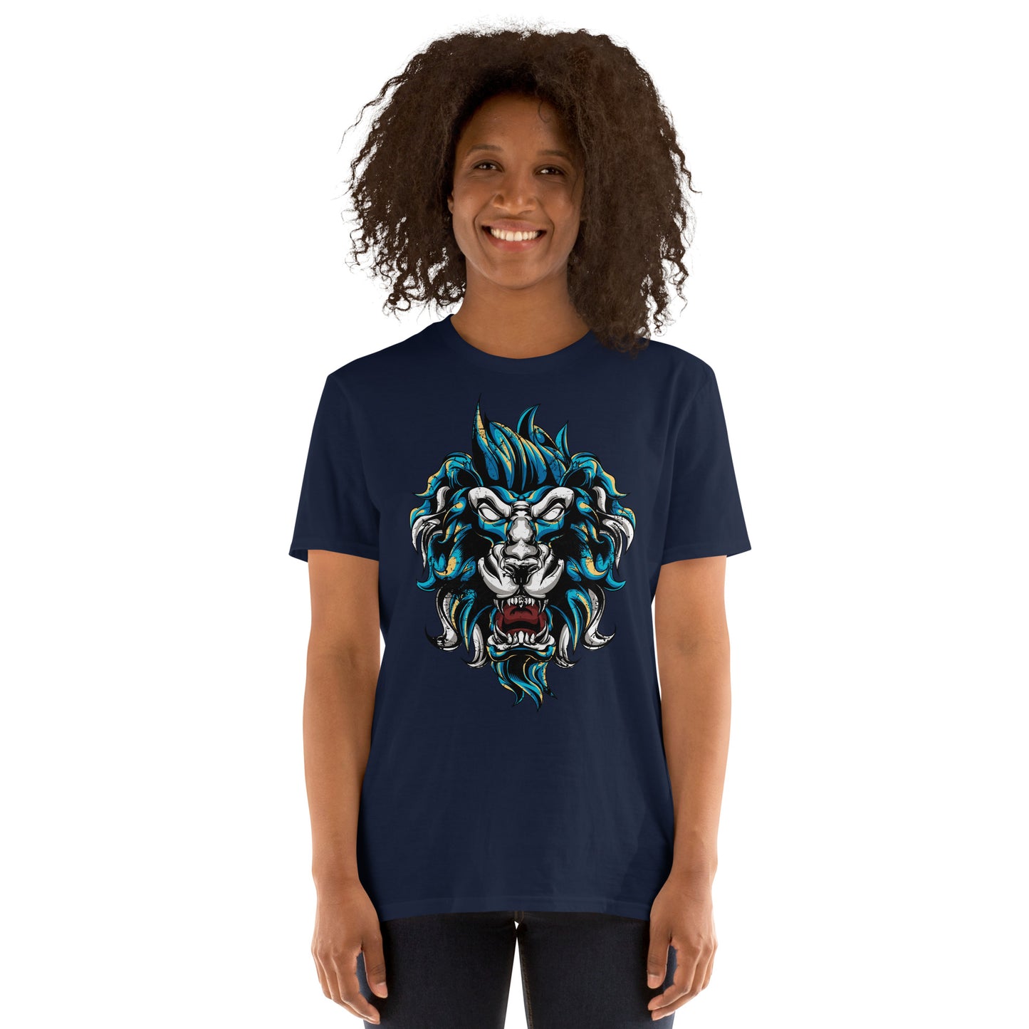 Blue Leo Cotton Unisex T-Shirt