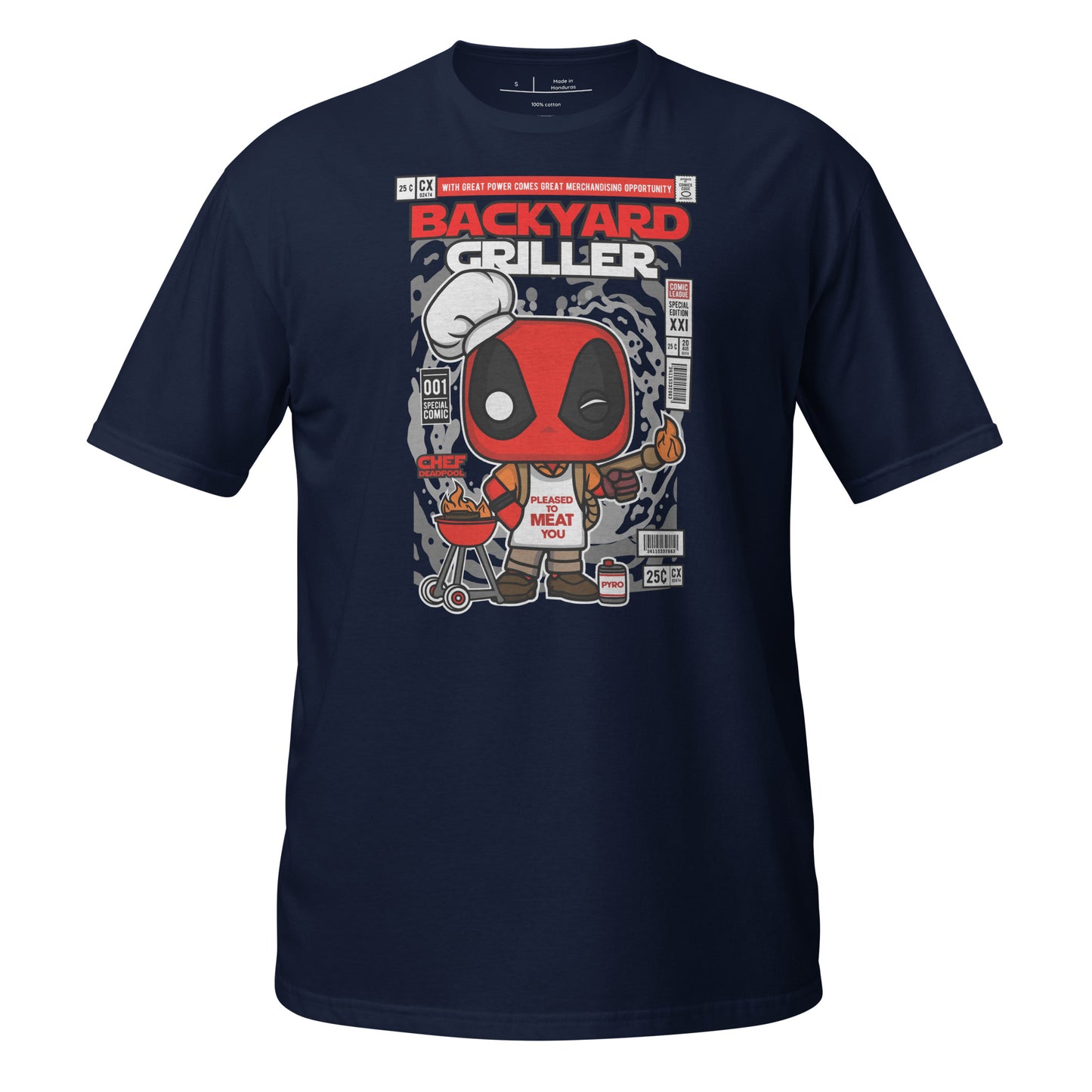 Deadpool Backyard Griller Cotton Unisex T-Shirt