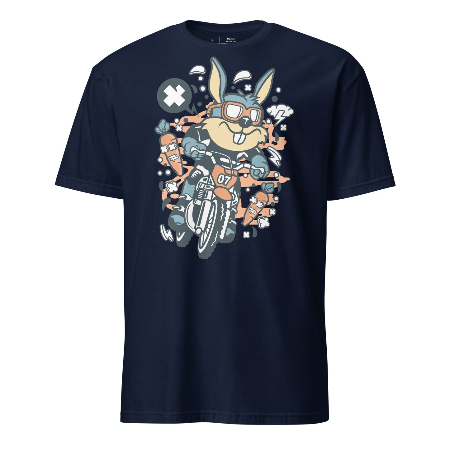 Riding Rambo Rabbit Cotton Unisex T-Shirt