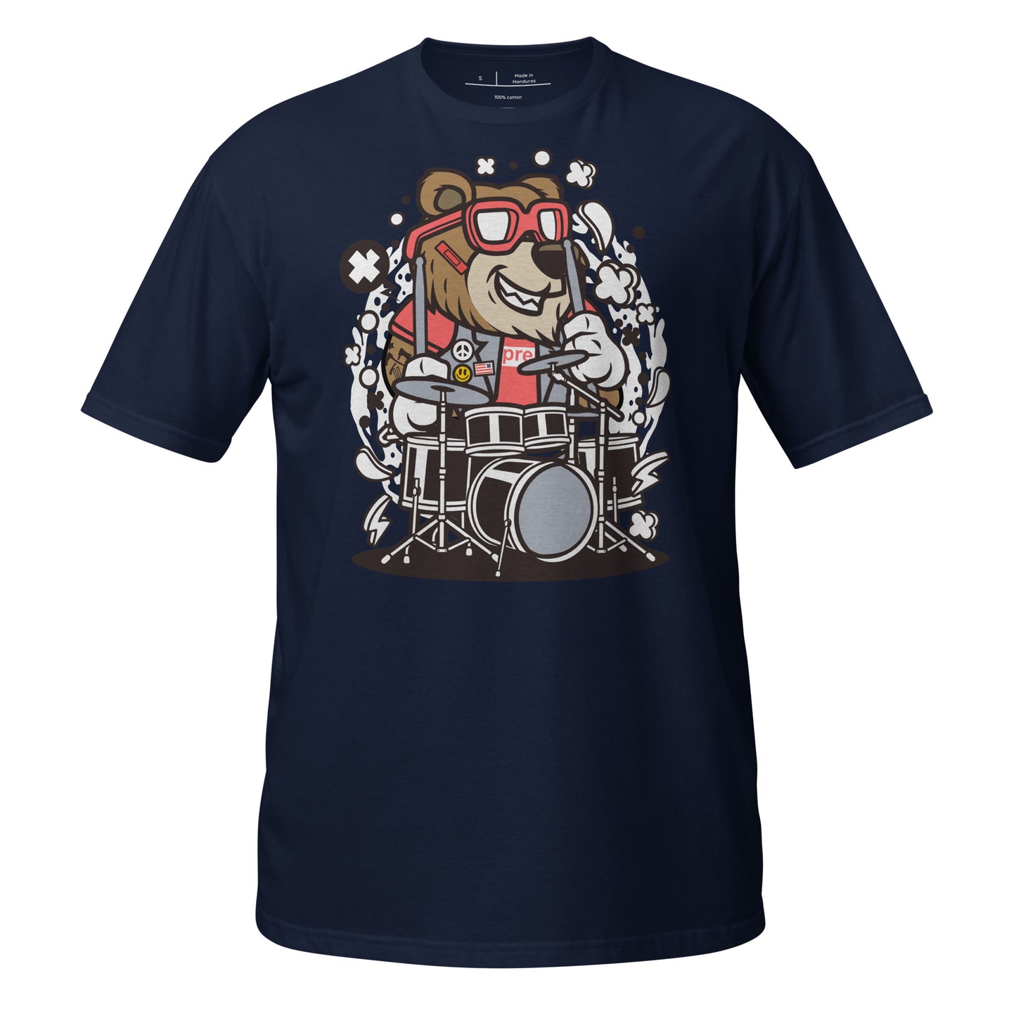 Grizzle-e Drummer Cotton Unisex T-Shirt