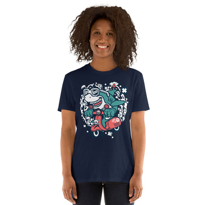 Hipster Sharkrad Cotton Unisex T-Shirt