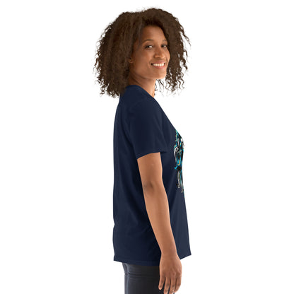 Blue Leo Cotton Unisex T-Shirt