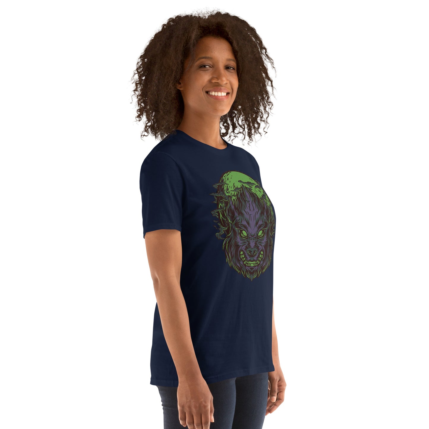 Wolves Night Cotton Unisex T-Shirt