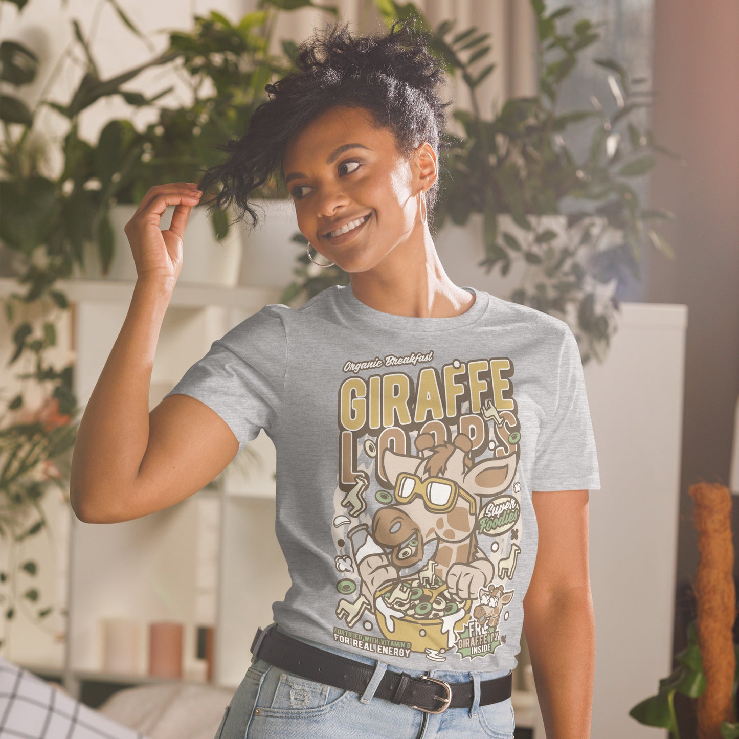 Cereal Killer - Girrafe Loops Cotton Unisex T-Shirt