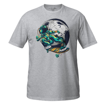 Moon Boarding Space Hippie Cotton Unisex T-Shirt