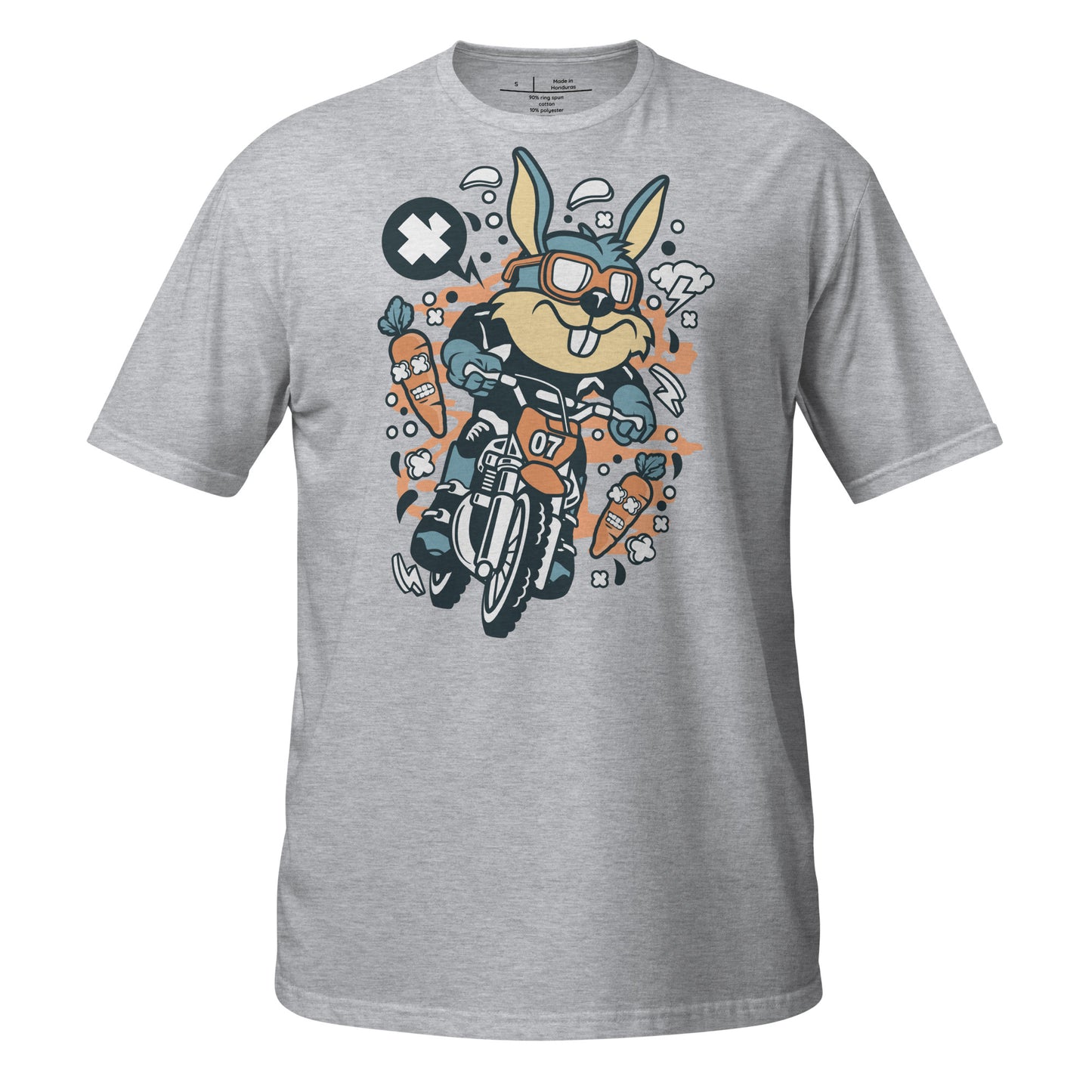 Riding Rambo Rabbit Cotton Unisex T-Shirt